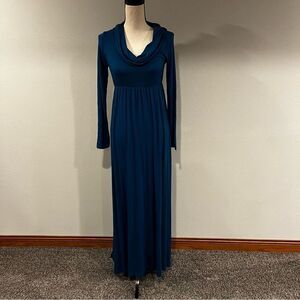 Long sleeve maternity maxi dress